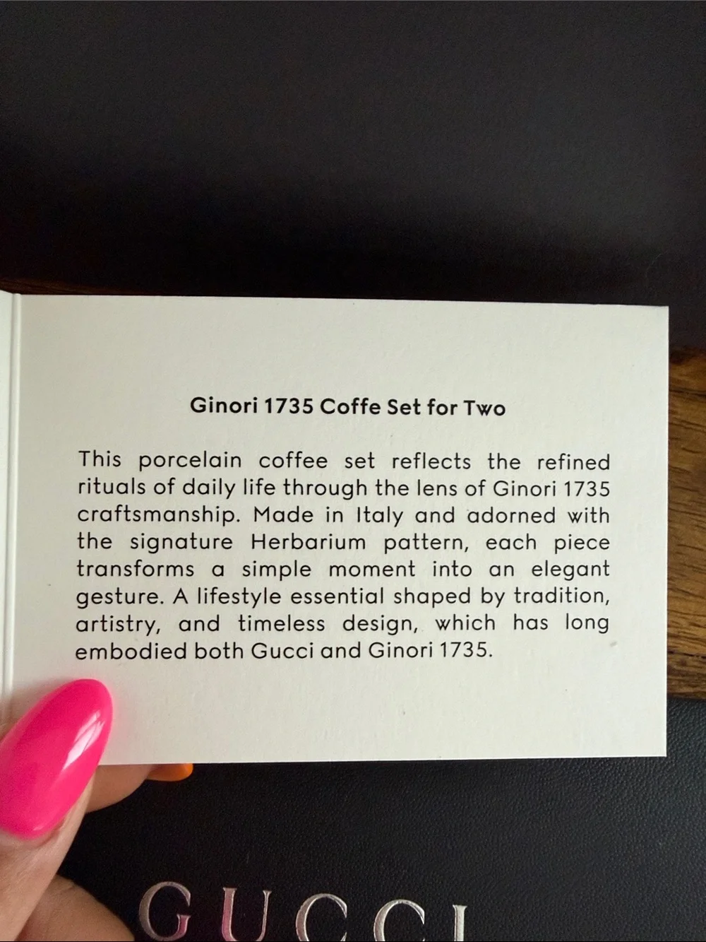 Gucci Green and White Herbarium Teacup and Saucer Set